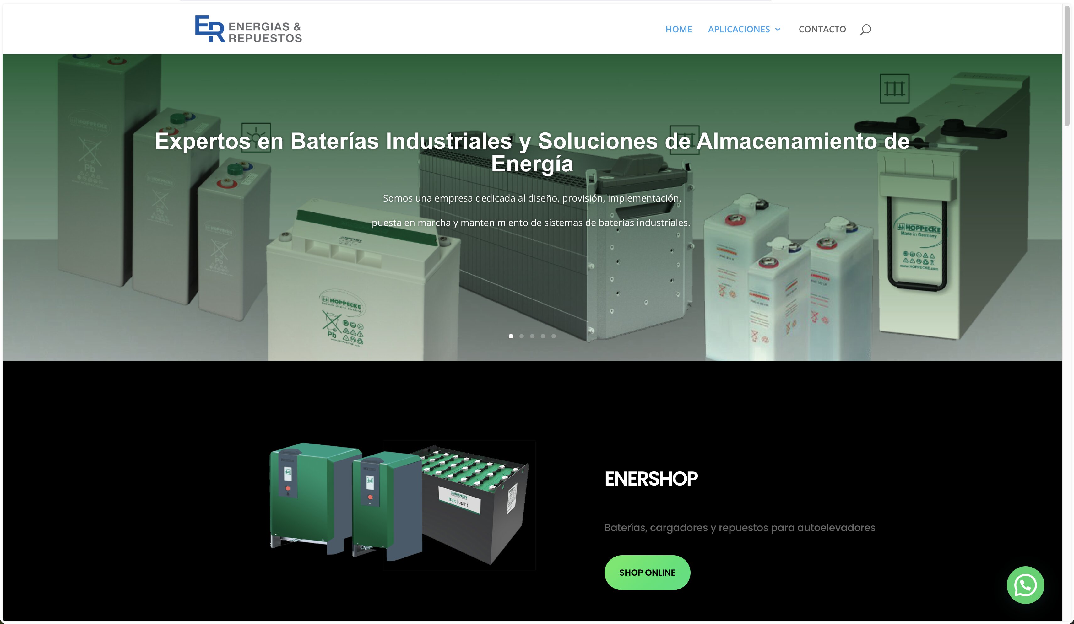 Sitio web de Energías y Repuestos
