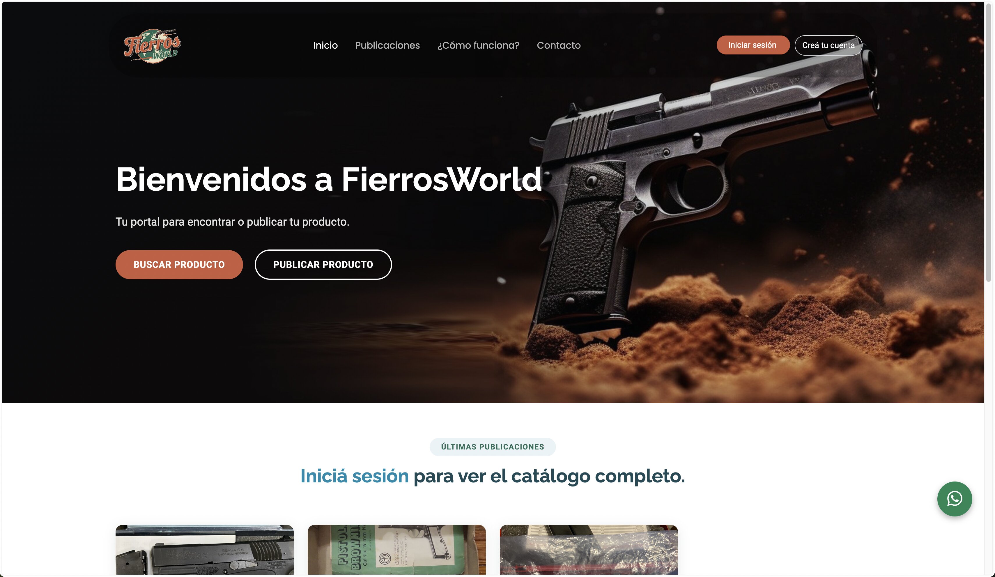 Sitio web de Fierros World
