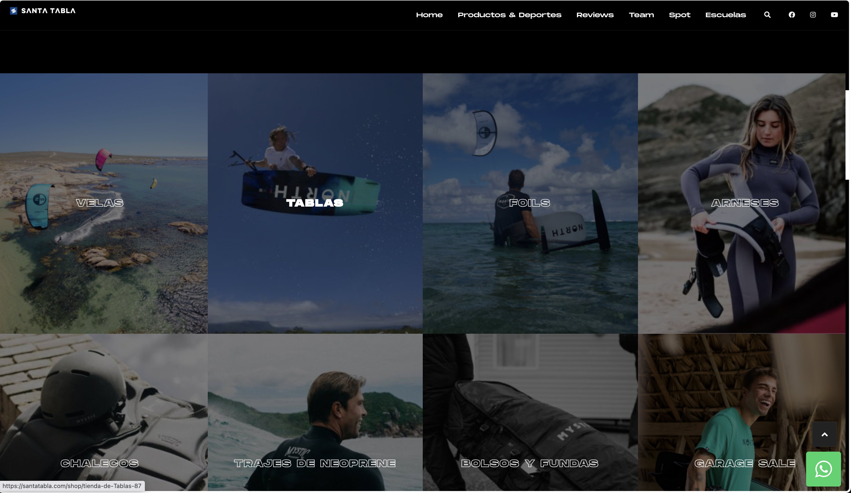 Sitio web de Santatabla