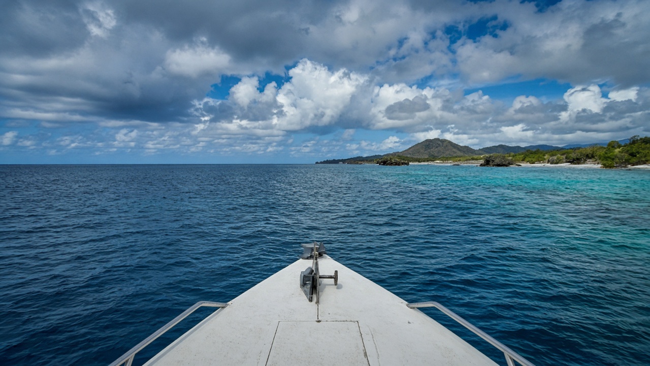 Open Pacific Ocean off Guanacaste seen from a private charter departing Playa Flamingo