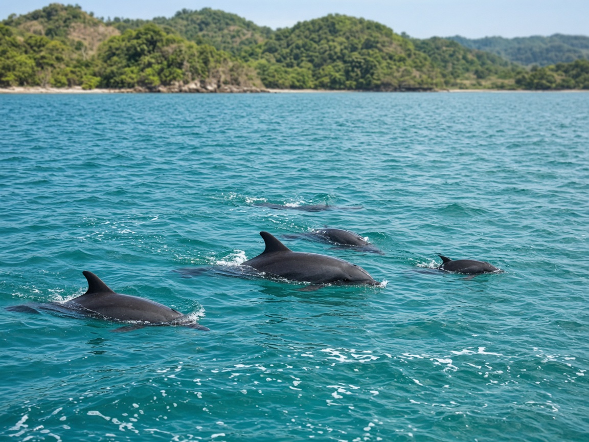 Dolphins in Pacific waters off Costa Rica, the kind of wildlife sometimes seen on ocean tours