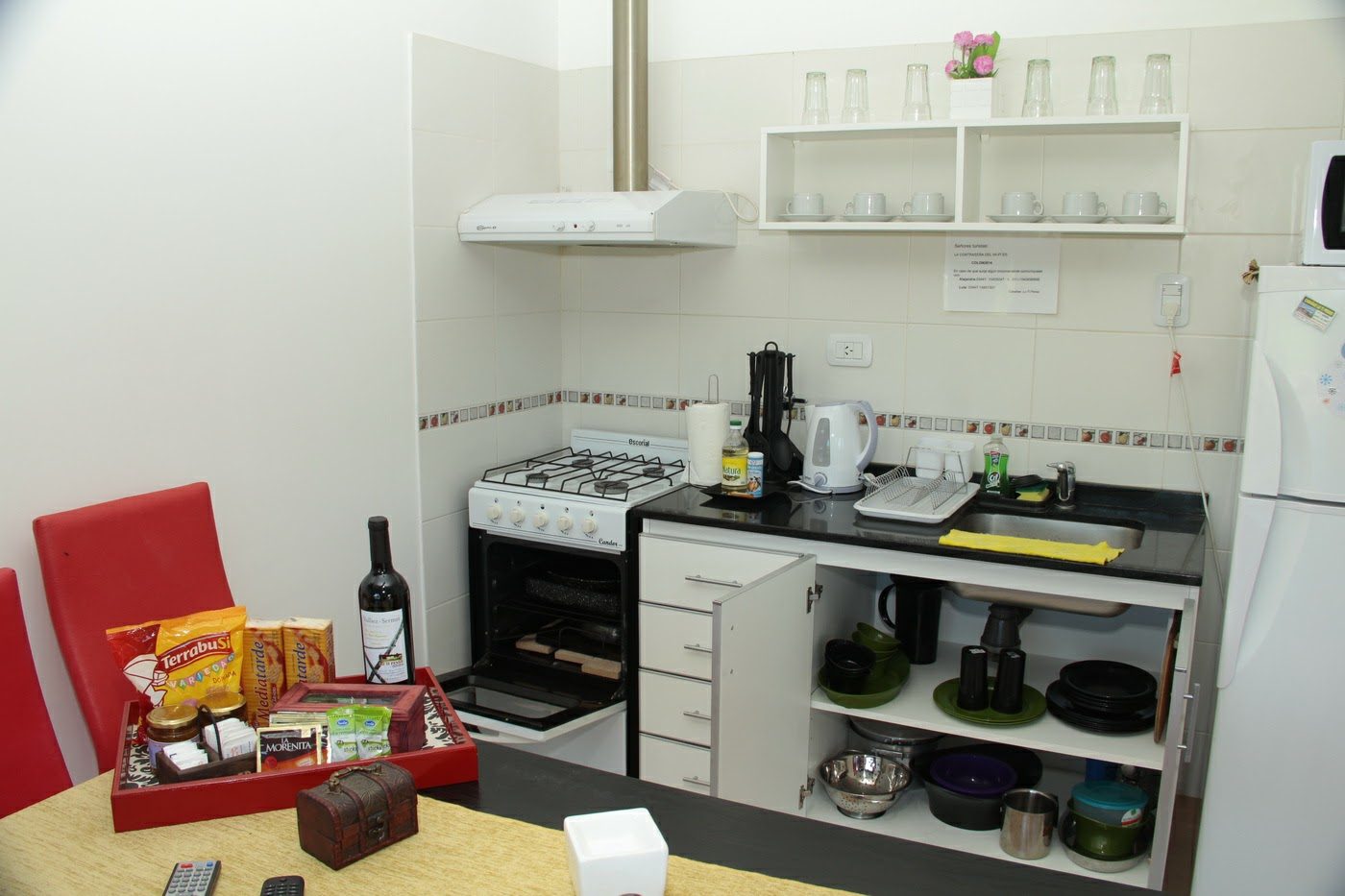 Cocina equipada de una cabaña